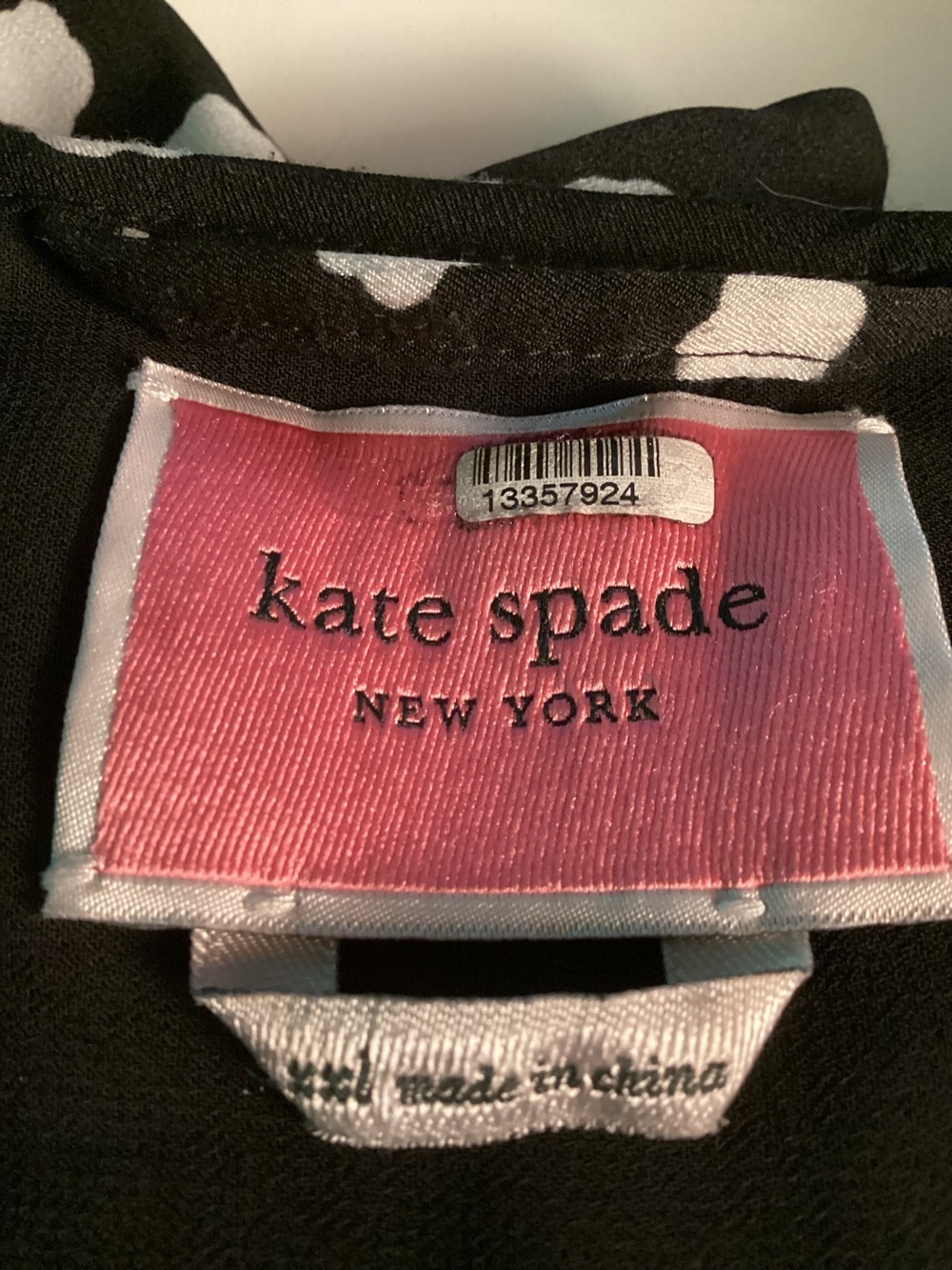 kate spade Black and White Polka Dot Long Sleeve Tiered Dress - Picture 8 of 12